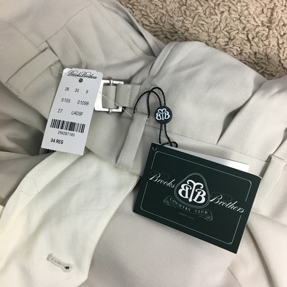 Men’s Brooks Brothers Light Tan Pants - NEW - Picture 4 of 5